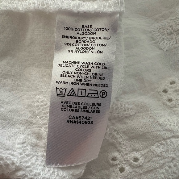 LOFT Cream Lace Blouse with Button Detail - Picture 6 of 6